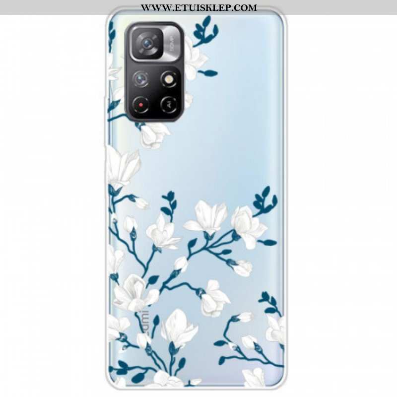 Etui do Poco M4 Pro 5G Białe Kwiaty